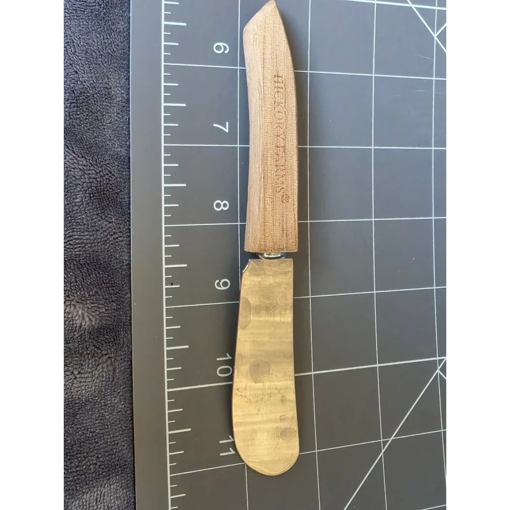 Hickory Farms Cheese Spreader Wood Handle Stainless Steel  Kitchen Tool